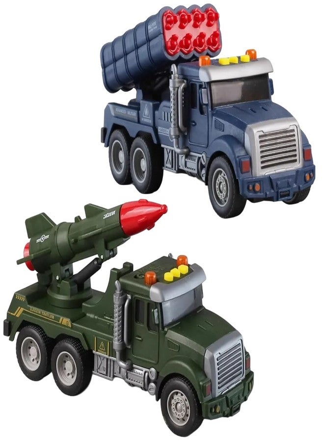 Elecart Military Missiles Vehicles Toy for Kids - Light Music & Operational Parts, Strong Plastic Material, Ideal Toys for 3+ Year Boy - Durable & Engaging Kids Toys for Creative Play (Pack of 2) - Image 1
